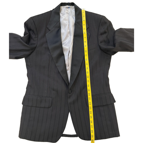 Neiman Marcus Tuxedo Blazer Mens 40 Pinstripe Satin Lapel Single Button Formal - Picture 6 of 10
